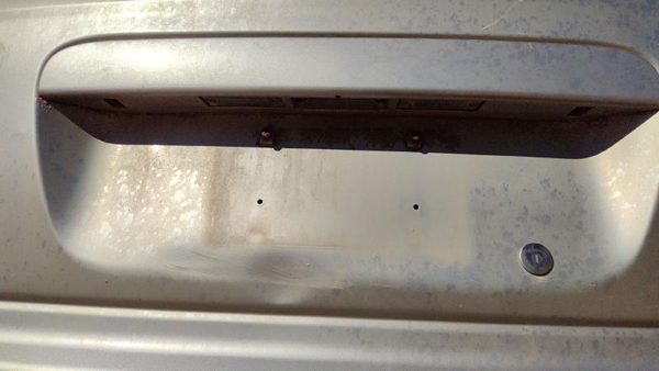 07 Caravan License Plate Trim Surround Panel Tail Trunk Finish Ps2 Bright Silver — photo 4