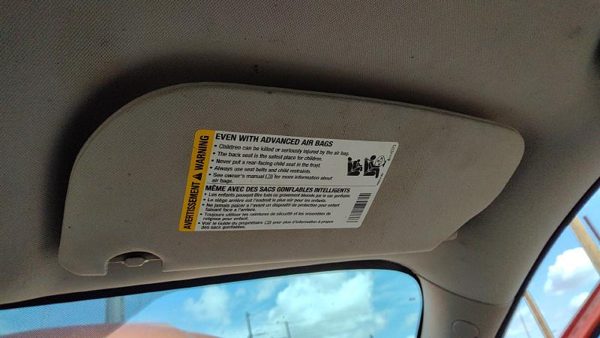 2005-2010 Chevy Cobalt Passenger Right Sun Visor Oem Gray 14C 20868637 — photo 2