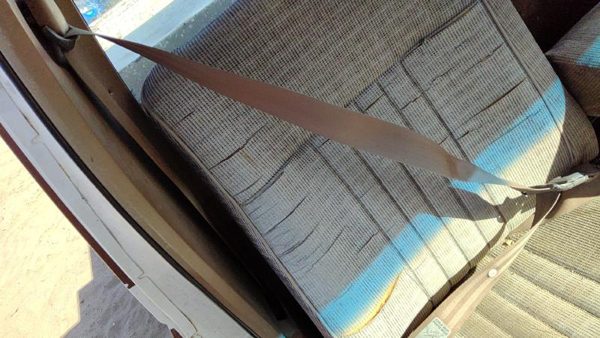 1987-1991 Ford F150 Passenger Right Front Seat Belt Retractor Oem Shoulder Brown — photo 3