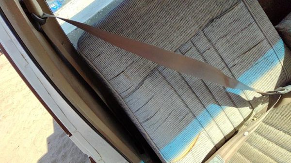 1987-1991 Ford F150 Passenger Right Front Seat Belt Retractor Oem Shoulder Brown — photo 4