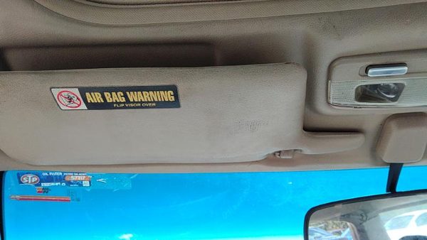 1995-1997 Honda Accord Driver Left Sun Visor Oem Gray F — photo 2