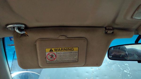 1995-1997 Honda Accord Driver Left Sun Visor Oem Gray F — photo 3