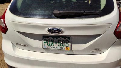 14 Focus Ford Focus License Plate Trim Surround Panel Tail Trunk Finish White Yz