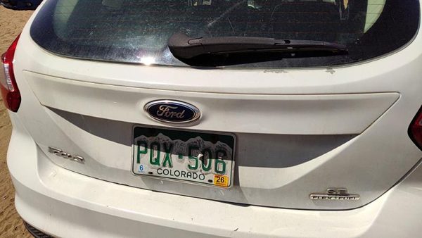 14 Focus Ford Focus License Plate Trim Surround Panel Tail Trunk Finish White Yz — photo 3
