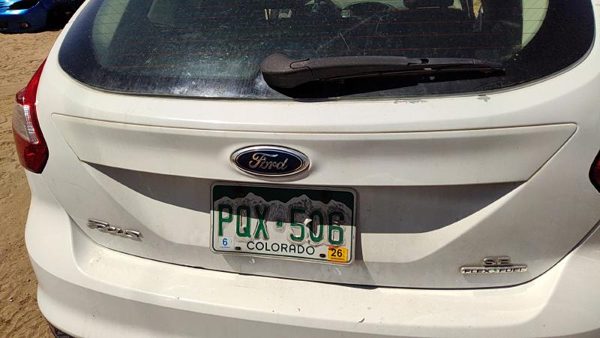 14 Focus Ford Focus License Plate Trim Surround Panel Tail Trunk Finish White Yz — photo 2