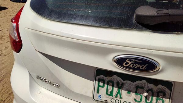 14 Focus Ford Focus License Plate Trim Surround Panel Tail Trunk Finish White Yz — photo 6