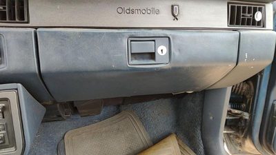 1989 Olds Cutlass Calais Glove Box Assembly Complete Door With Latch OEM Blue 2