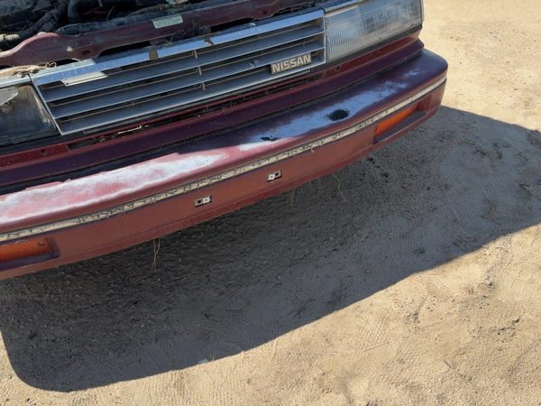 1987-1988 Nissan Maxima Front Bumper Cover Assembly Oem 4Dr Sedan Red 6202238E25 — photo 4