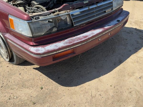 1987-1988 Nissan Maxima Front Bumper Cover Assembly Oem 4Dr Sedan Red 6202238E25 — photo 2