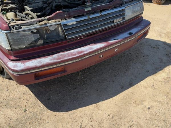1987-1988 Nissan Maxima Front Bumper Cover Assembly Oem 4Dr Sedan Red 6202238E25 — photo 5