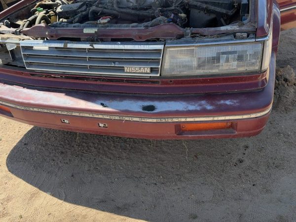 1987-1988 Nissan Maxima Front Bumper Cover Assembly Oem 4Dr Sedan Red 6202238E25 — photo 6