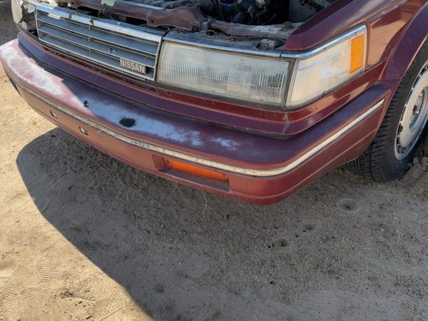 1987-1988 Nissan Maxima Front Bumper Cover Assembly Oem 4Dr Sedan Red 6202238E25 — photo 8