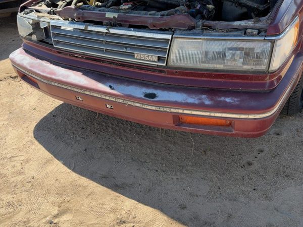 1987-1988 Nissan Maxima Front Bumper Cover Assembly Oem 4Dr Sedan Red 6202238E25 — photo 7