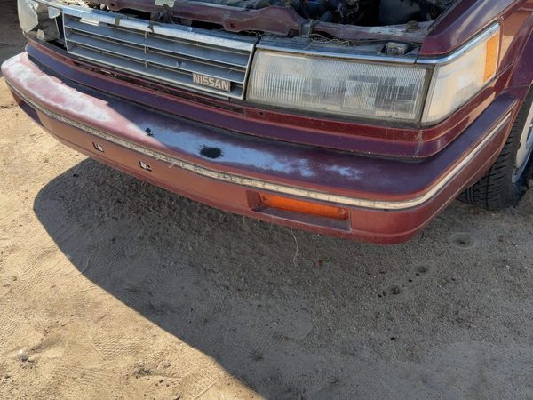 1987-1988 Nissan Maxima Front Bumper Cover Assembly Oem 4Dr Sedan Red 6202238E25 — photo 9