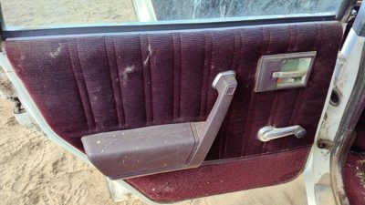 1982-1988 Olds Ciera Driver Left Rear Door Trim Panel With Switches Back Red