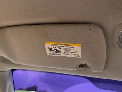 2005-2011 Dodge Dakota Driver Left Sun Visor Oem Gray P9D5 5Kk53Bd1Aa