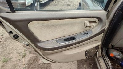 2000-2001 Nissan Maxima Driver Left Rear Door Trim Panel With Switches Back Tan