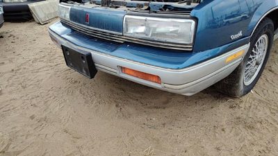 1989-1991 Olds Cutlass Calais Front Bumper Cover Assembly Oem Blue '89