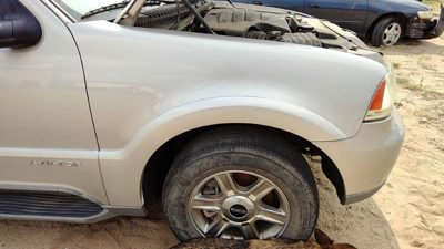2003-2005 Lincoln Aviator Passenger Right Front Fender Oem Silver Jp 3C5z16005aa
