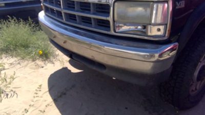 1991-1996 Dodge Dakota Chrome Front Bumper Assembly With Brackets Oem 04482850