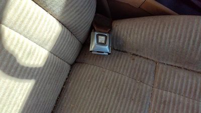 1984-1987 Ford Tempo Passenger Right Front Seat Belt Buckle Receiver Oem Tan