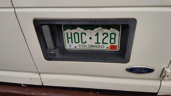 1996 Ford Van E250 License Plate Trim Surround Panel Oem Tail Trunk Finish — photo 3