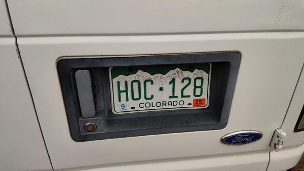 1996 Ford Van E250 License Plate Trim Surround Panel Oem Tail Trunk Finish — photo 1