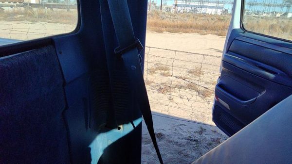1992-1996 Ford F150 Driver Left B Pillar Trim Panel Standard Cab Oem Blue — photo 3