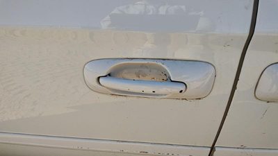 2001-2007 Dodge Caravan Passenger Right Rear Outside Door Handle Back White Pw1