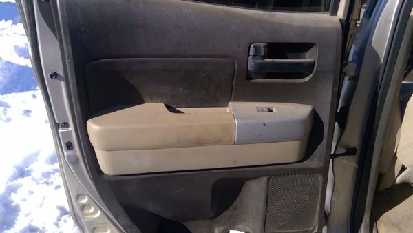 2007 Toyota Tundra LH Driver Left Rear Door Trim Panel With Switches Back Tan — photo 5