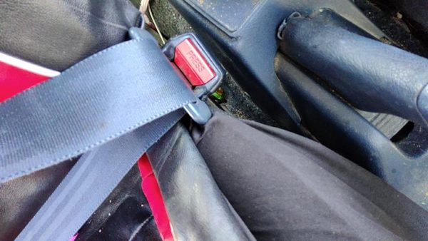 88-89 Honda Civic Passenger Right Front Seat Belt Buckle Receiver Oem Blue Sedan — photo 3
