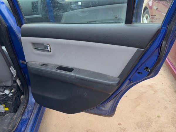 11-12 Sentra Passenger Right Rear Door Trim Panel With Switches Back Charcoal X — photo 1
