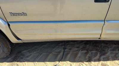 98-01 Olds Bravada Driver Left Front Moulding From Door Trim Strip Pewter 11U
