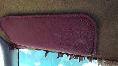 1982-1988 Olds Ciera Driver Left Sun Visor Oem Red