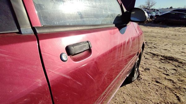 1997 Ford Aspire Front Door RH E5 Red F4BZ6120124A — photo 3