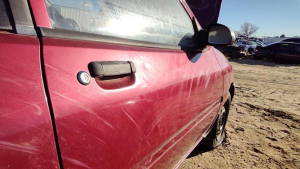 1997 Ford Aspire Front Door RH E5 Red F4BZ6120124A — photo 5