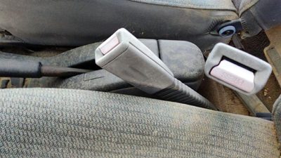 94-97 Ford Aspire Driver Left Front Seat Belt Buckle Receiver Oem Gray