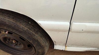 2001-2002 Kia Rio Driver Left Moulding From Fender Oem Trim Strip White