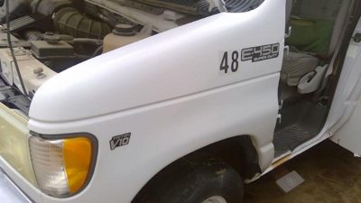 2002 Ford E-350 Super Duty Fender Van E450 LH White Yz