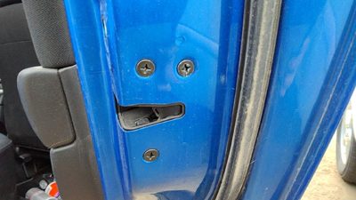 2004-2009 Mazda 3 Passenger Right Rear Door Latch With Rods/Cables Oem Back
