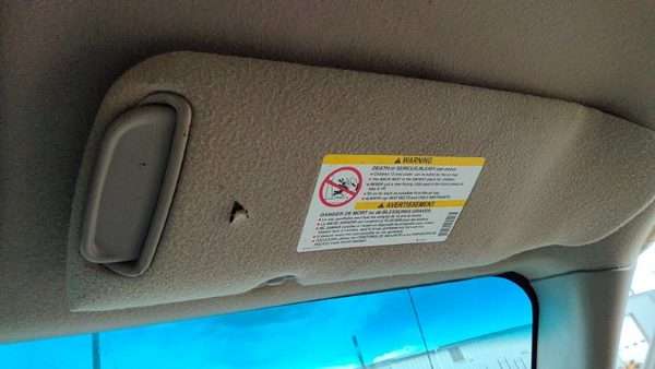 2000-2001 Chevy Silverado 2500 Passenger Right Sun Visor Oem Tan 52D 15069546 — photo 2