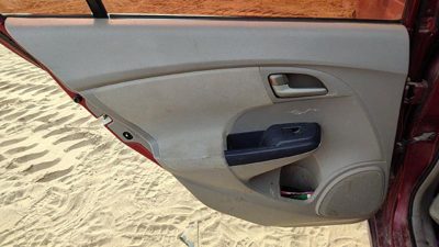 2010 Honda Insight Driver Left Rear Door Trim Panel With Switches Back Tan