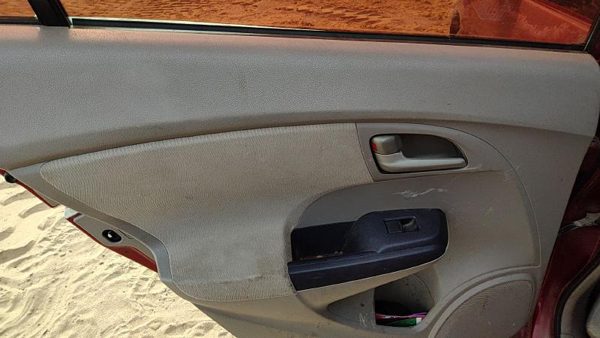 2010 Honda Insight Driver Left Rear Door Trim Panel With Switches Back Tan — photo 4