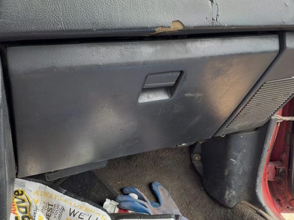 1987-1988 Toyota FX Glove Box Assembly Complete Door with Latch OEM Gray — photo 1
