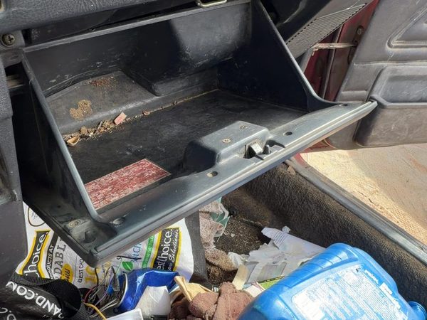 1987-1988 Toyota FX Glove Box Assembly Complete Door with Latch OEM Gray — photo 4