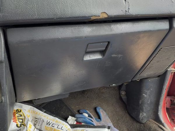 1987-1988 Toyota FX Glove Box Assembly Complete Door with Latch OEM Gray — photo 2