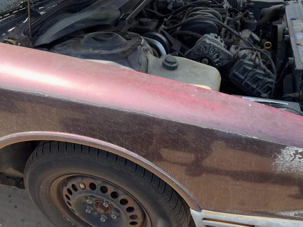 1992-1998 Olds Eighty Eight Passenger Right Front Fender Oem Maroon 25663638 — photo 2