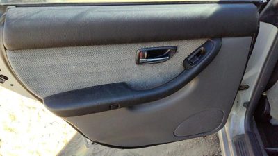 2000-2002 Subaru Legacy Driver Left Rear Door Trim Panel With Switches Back Gray