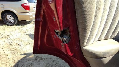 1991-1994 S10 Blazer Driver Left Rear Door Latch With Rods/Cables Oem Back