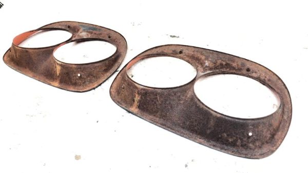1958 Gmc Chevy 300 Full Size Right Left Headlight Bezel Pair Oem Trim Door Set — photo 10